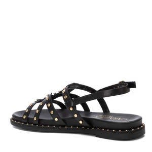 Carmela Women's <b>Flat</b> Sandal Black 38 Studded Straps - Product Image 3