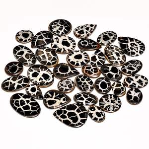 อัญมณีหลวมทรงหลังเบี้ยธรรมชาติแบบเรียบสำหรับผนังพลอยอัญมณีหลวม - Product Image 1