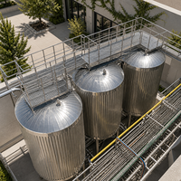 Cuve de fermentation de bière Tonsen 30T, 30000L, en acier inoxydable SUS304, fermentateur conique à double enveloppe pour brasserie industrielle