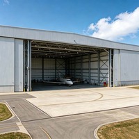 Hangar de Acero para Aviones, Económico, Suministro Directo de Fábrica, para Aeródromos Privados y Mantenimiento de Aeronaves Pequeñas