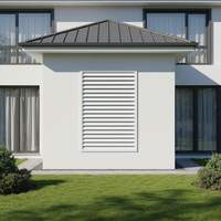 Lames d'ombrage fixes extérieures en aluminium anti-tempête et anti-pluie, 1,0 mm/1,2 mm, avec moustiquaire, durables et écologiques