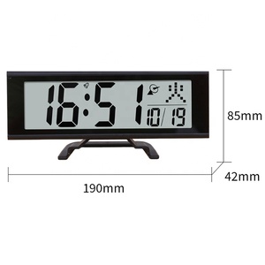 Horloge de bureau numérique LCD simple à piles avec double alarme, date, fonction snooze, veilleuse et signal JJY pour le bureau et la maison - Product Image 6
