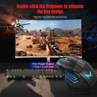 Mouse game mekanik 7 tombol warna-warni, Mouse kabel 7 tombol pernapasan komputer Desktop Laptop Universal