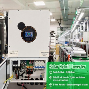 Sistema de Energía Solar Híbrido SRNE de 10KW/12KW, 48V, 120/240V, Onda Sinusoidal Pura, MPPT, Pantalla Táctil LCD, Fase Dividida - Product Image 4