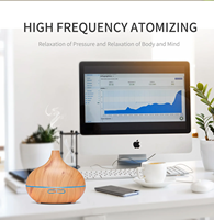 Mini diffuseur d'arôme de bureau LED lampe de nuit chaude humidificateur d'air à ultrasons effet aux chandelles Rechargeable écologique nouveau