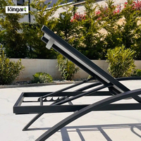 Best-seller Chaise longue de jardin d'hôtel pour loisirs de plein air Chaise longue en aluminium au bord de la piscine