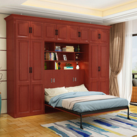Lit Murphy moderne sur mesure, pliable, modulaire, taille Queen et King, lit mural dissimulé pour gagner de la place avec armoire et rangement