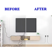 Ocultador de cable de pared, cubierta de cable autoadhesivo para cables, cubierta de cable flexible, alcantarilla de cable para gestión de cables