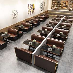 طاولات وكراسي حجرية اقتصادية بسيطة طاولة أريكة للوجبات السريعة طقم أريكة للمطعم - Product Image 4