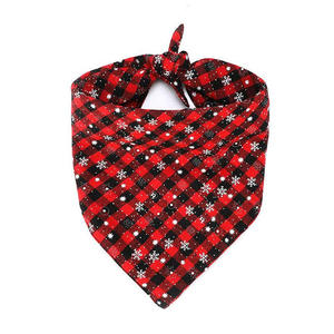 Bandana pour chien et chat <span class=keywords><strong>en</strong></span> polyester et coton, écologique, réversible, respirant, durable, séchage rapide, motif classique à carreaux - Product Image 1