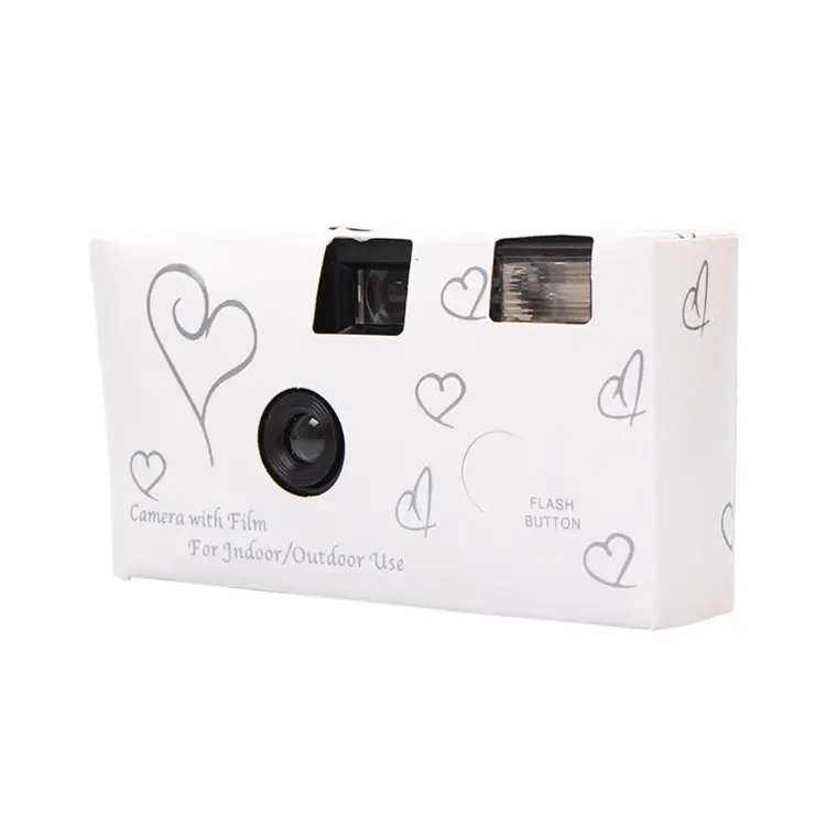 Camara Desechables Pack Boda 35 мм Love White Свадебная Одноразовая камера 18Exp пленочная камера с цветными пленками