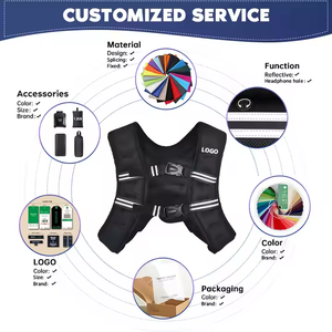 أزياء اكس لاب توب الرجال النساء سترة الوزن لوحة الركض الجري اللياقة البدنية قابل للتعديل عاكس 6 رطل سترة الوزن - Product Image 3