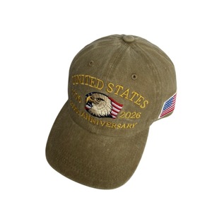 Gorra de Béisbol Personalizable 100% Algodón, Ajustable, Estilo Retro Desgastado, con Impresión y Bordado de Logotipo, 250 Aniversario - Product Image 6