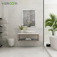Vercon Offres Spéciales moderne de luxe Miroir de salle de bain LED rectangle Android Smart Magic Salle de bain TV mural Youtube Instagram
