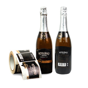 สติกเกอร์กระดาษพรีเมียมแบบม้วน ลายสเก็ตช์วาดมือ ปั๊มนูน สีและขนาดตามสั่ง สำหรับขวดไวน์แดงและสุราคุณภาพสูง - Product Image 4