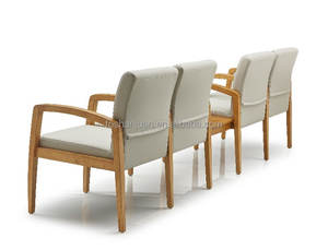 منطقة انتظار بإطار معدني من الجلد ، مقاعد مزدوجة في المستشفى ، غرفة انتظار عامة لصالون الحلاقة - Product Image 5