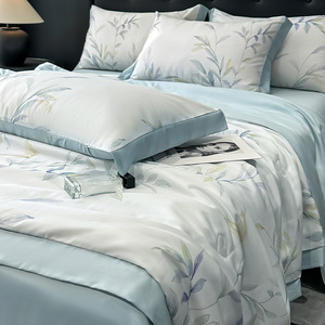 High End 50s Lyocell Printed Summer Quilt <b>Set</b> 133x72 Reactive Dyeing Cool <b>Bedding</b> For Air Conditioned Rooms - Product Image 2