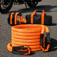 Kit de récupération cinétique en nylon polyester à double tressage pour voitures tout-terrain 4x4, ATV, UTV, sangle de remorquage 19 mm 6 m