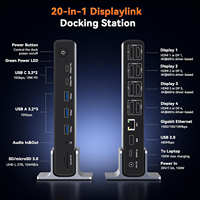 Docking Station Aluminium Alloy USB C 4K/60Hz Triple untuk DP 120W PD Charging 10Gbps USB 3.1 Gigabit Ethernet Laptop Dock Stock