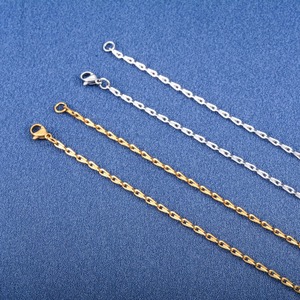 Collier ras du cou unisexe en acier inoxydable de 2,2 mm, chaîne à maillons, couleur or/argent, accessoires de bijoux tendance pour les fêtes - Product Image 3