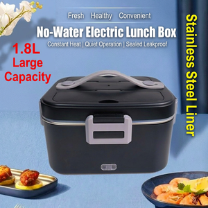Stainless steel food warmer 1.8L heated lunch box <b>Car</b> office meal container Portable electric lunch box - Product Image 6