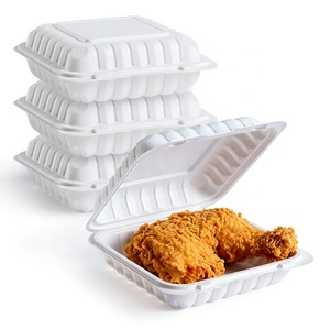 9x9 inch chịu nhiệt bản lề Takeaway <span class=keywords><strong>container</strong></span> thực phẩm giao hàng ăn uống để đi hộp bữa ăn bao bì bữa ăn chuẩn bị <span class=keywords><strong>container</strong></span> - Product Image 1