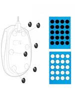 Patins de souris 100 % PTFE pour tapis de souris en verre, logo et emballage personnalisés, augmentent la vitesse de glissement et la durabilité, patins de souris à bords incurvés