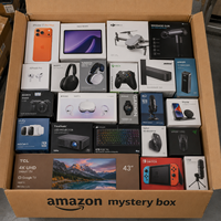 Kotak Misteri Dengan Smart TV, Berbagai Perlengkapan Teknologi Acak, Proyektor, Pelacak Kebugaran, Laptop, Earphone untuk Toko TikTok