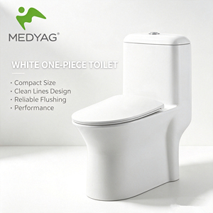 Inodoro de cerámica de una pieza con sifón en S alargado para baño, modelo chino, en oferta - Product Image 4