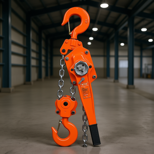 Polipasto manual de cadena Weston de 1 tonelada y 20 pies, naranja, construcción de acero de grado industrial - Product Image 2