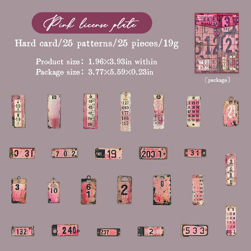 D pink number plate