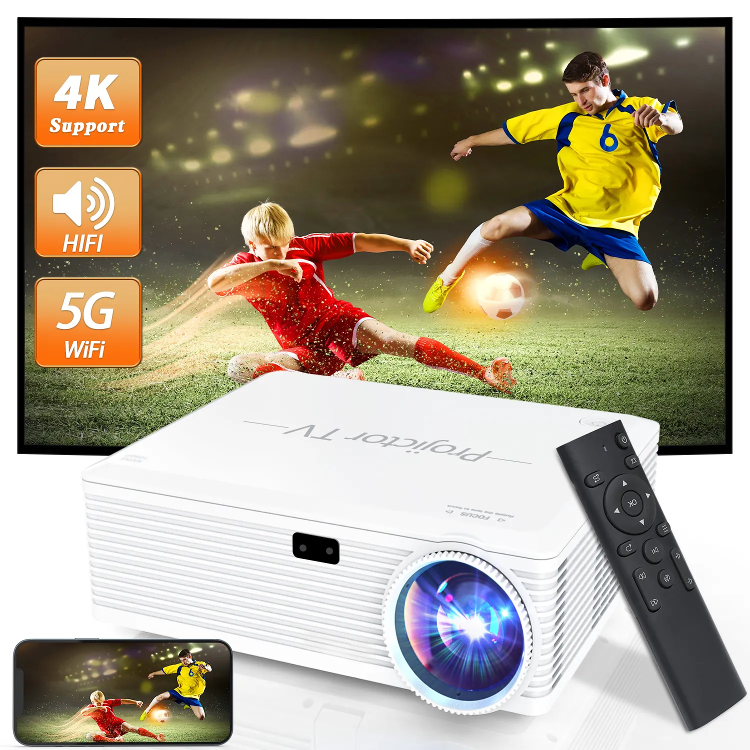Topfoison S20 i più venduti prezzo economico 1080p risoluzione nativa Full Hd 4500 lumen Home Theater Beamer Video Mini proiettore 4k