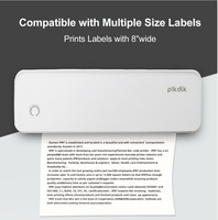 A4 Printer Label termal portabel, Printer tanpa tinta untuk perjalanan tanpa kabel mini Printer rumah kantor