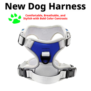 طقم طوق وحزام للكلاب بتصميم جديد عاكس للضوء، سترة مبطنة قابلة للتعديل للتدريب في الهواء الطلق وحماية الكلاب - Product Image 2