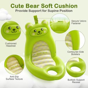 Baignoire gonflable pour bébé en forme d'ours mignon, piscine pliable pour nouveau-né avec support, baignoire pour tout-petits de 0 à 6 ans - Product Image 5