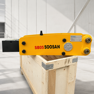 Casse-roche hydraulique SOOSAN SB05 de type supérieur pour mini-excavatrices de 0,8 à 2,5 tonnes, chargeuses compactes Bobcat et travaux de démolition - Product Image 1