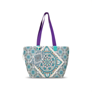 Bolso de Playa Cuadrado con Estampado Digital Étnico, 57x37x17cm, con Correa, Bolso Pequeño - Product Image 3