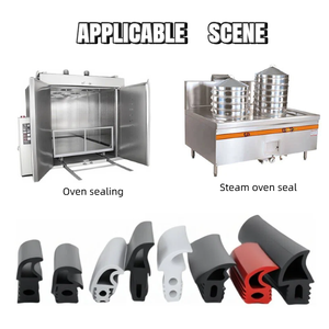 Junta de silicona <span class=keywords><strong>universal</strong></span> para equipos de alta temperatura, a prueba de fugas, polvo, insectos y sonido, tira de corte personalizado para hornos y vapor. - Product Image 5