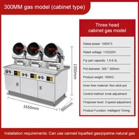 Robot Wok Automatique à 3 Têtes avec Logo Personnalisé, Machine de Cuisson Intelligente à Gaz, Type Armoire, 300*300mm, pour Restaurants (Vente en Gros)
