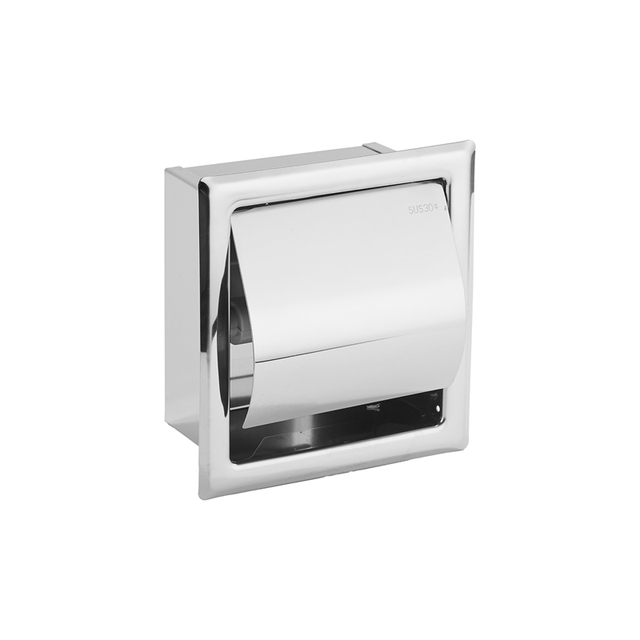 HF Bathroom Accessories Stainless Steel Hotel Built-in Toilet Towel Dispenser Recessed Paper Roll Holder