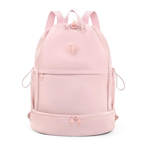 Wholesale Custom Sports Backpacks Logo Lightweight Drawstring Gym Bag with Separated Wet Pocket - Product Image 1