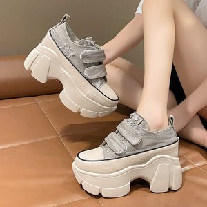 Nuove <span class=keywords><strong>Scarpe</strong></span> <span class=keywords><strong>da</strong></span> <span class=keywords><strong>Corsa</strong></span> <span class=keywords><strong>da</strong></span> <span class=keywords><strong>Donna</strong></span> Autunno/Primavera/Estate, Tendenza Moda, Tomaia in Tela, Aumento di Altezza, per Camminata all'Aperto e Casual - Product Image 6