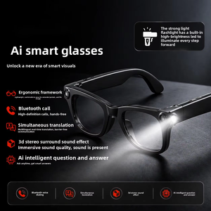 Lunettes Intelligentes IA : Traduction, Assistant <span class=keywords><strong>Vocal</strong></span>, Musique, Appels, Contrôle par Boutons Tactiles, Caméra, Flash, Audio Open-Ear - Product Image 2