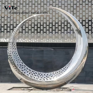 RVS vis-sculptuur voor moderne hotelzwembaddecoratie - Product Image 4