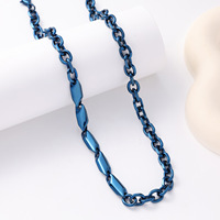 Pulsera de Cadena Cubana Simple Hecha a Mano, Estilo Hip Hop Punk, Impermeable, de Acero Inoxidable, Joyería de Moda, Collar para Mujer y Hombre, Venta al por Mayor