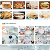 Presse à tortillas industrielle efficace pour le moulage de pain plat de maïs, épaisseur précise, facile à nettoyer