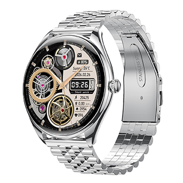 MT55 Ultra-Thin Smartwatch 1.43Inch Amoled Health Heart Rate Sleep Monitoring BT Call Waterproof Sport Smart Watch with 3 Straps