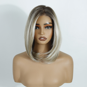 Productos Personalizados Rebecca, Peluca de Cabello Sintético Resistente al Calor, Fibra Futura, Ondulada, Sin Llama, con Frente de Encaje HD 13x4, Sin Pegamento, para Mujer - Product Image 1