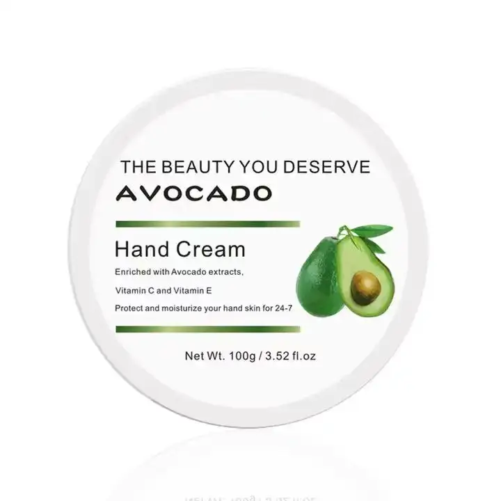 Alta Qualidade Orgânica Whitening Hidratante Abacate Tree Fruit Extract Hand Cream Para Cuidados De Mão