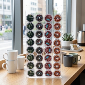 VONVIK Support de capsules de café <span class=keywords><strong>Nespresso</strong></span> en acrylique moderne et écologique, type sur pied - Product Image 4